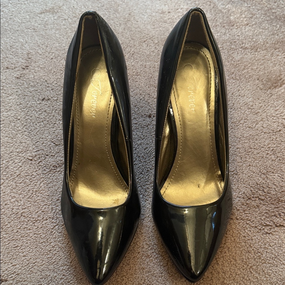 Black Patent Leather Heels